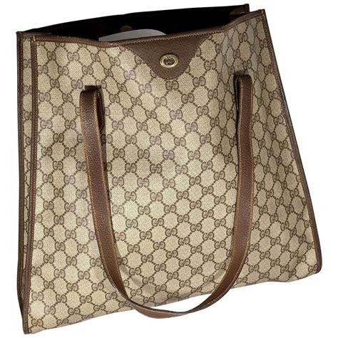 brown gucci tote|Gucci canvas totes.